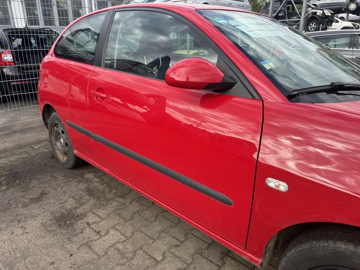 Seat Ibiza 6L original T&uuml;r vorn rechts LS3H Emocion Rot 3-T&uuml;rer Rohbau Bj.2006